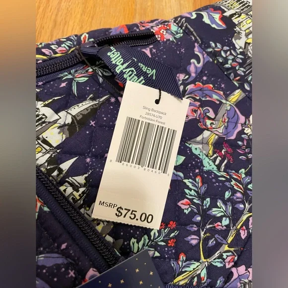 Vera Bradley X Harry Potter sling backpack Forbidden Forest NWT - Picture 4 of 5